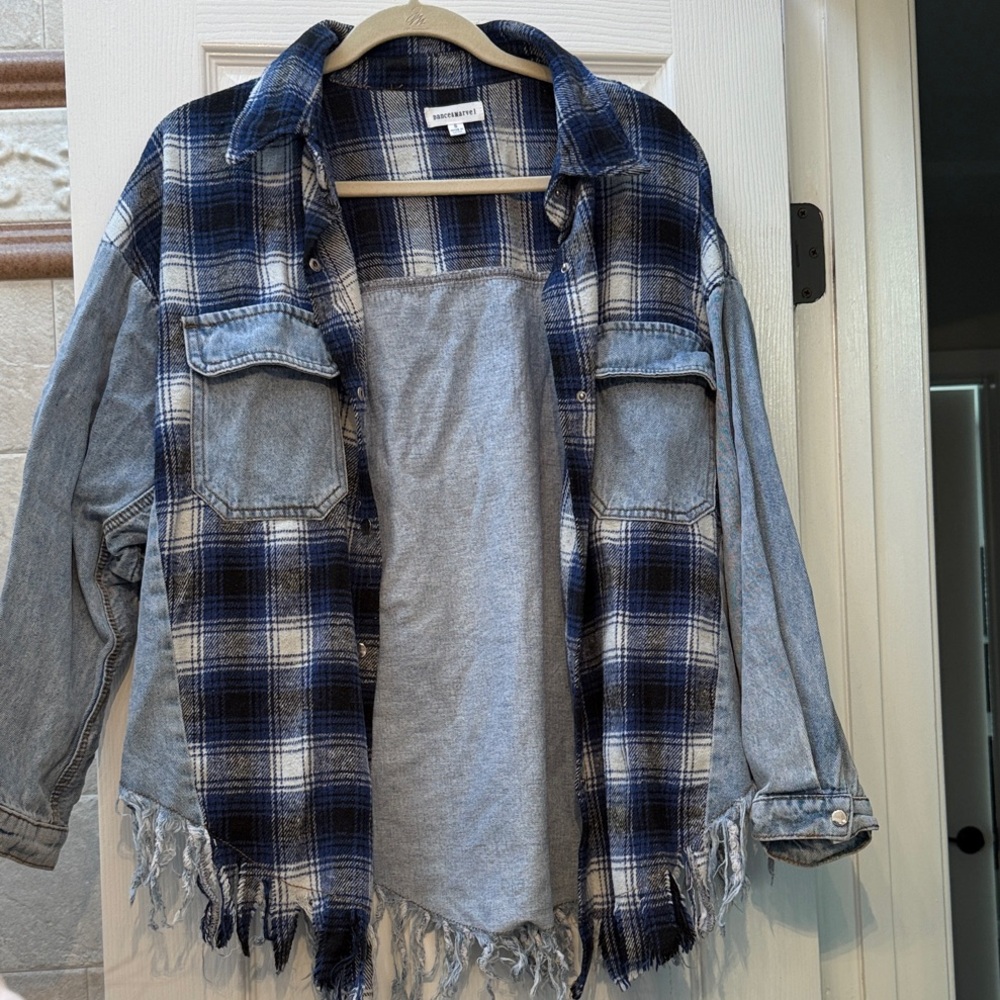 Dance & Marvel Blue and Gray Jean Jacket